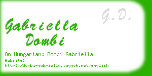 gabriella dombi business card